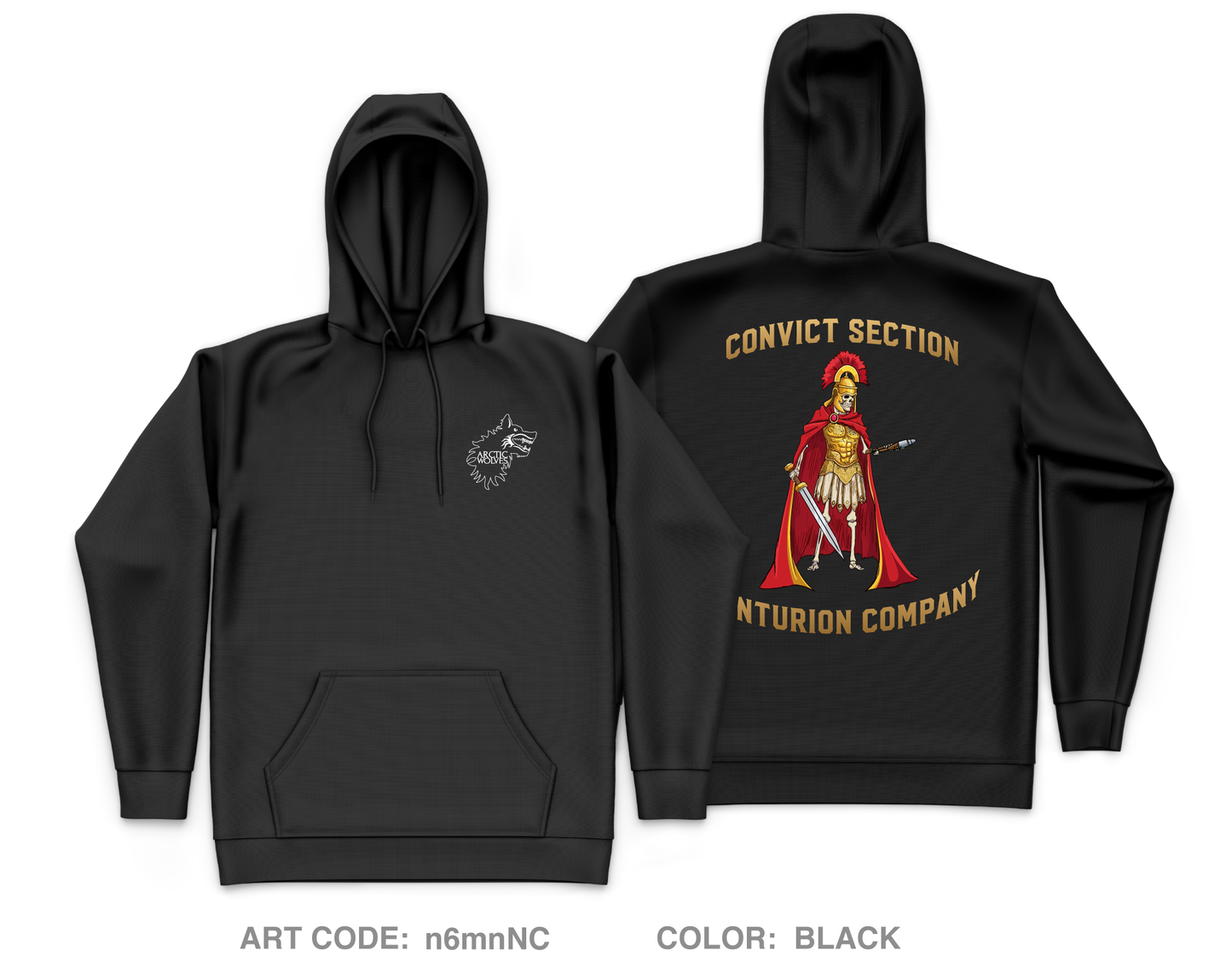 Convict Section Core Men's Hooded Performance Sweatshirt - n6mnNC