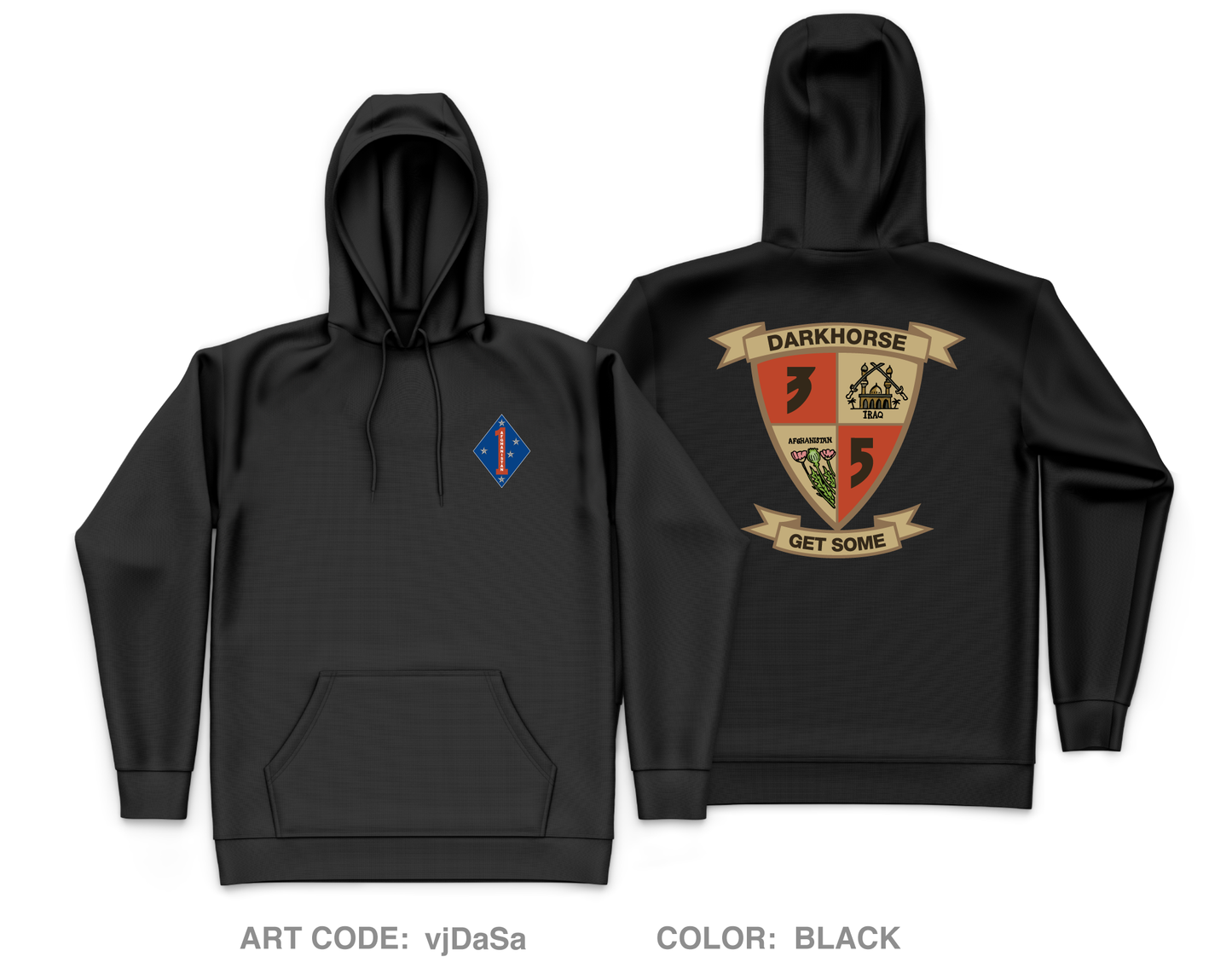 3rd Battalion 5th Marines Core Men's Hooded Performance Sweatshirt - vjDaSa