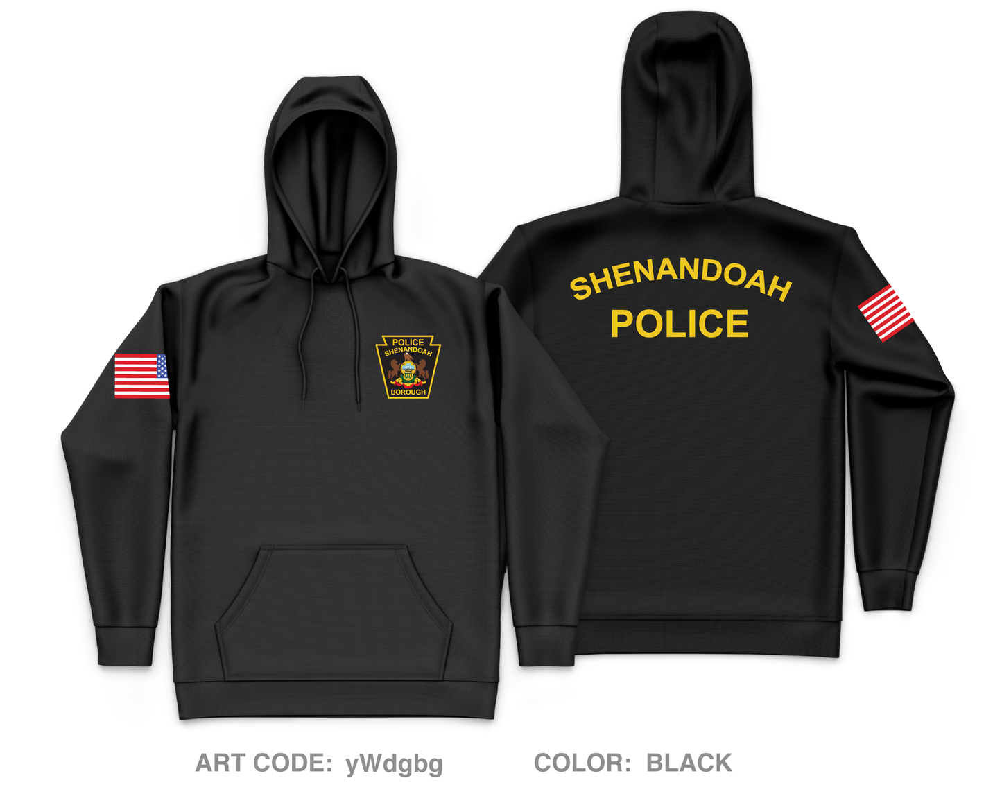 Shenandoah Police Department Core Men's Hooded Performance Sweatshirt - yWdgbg