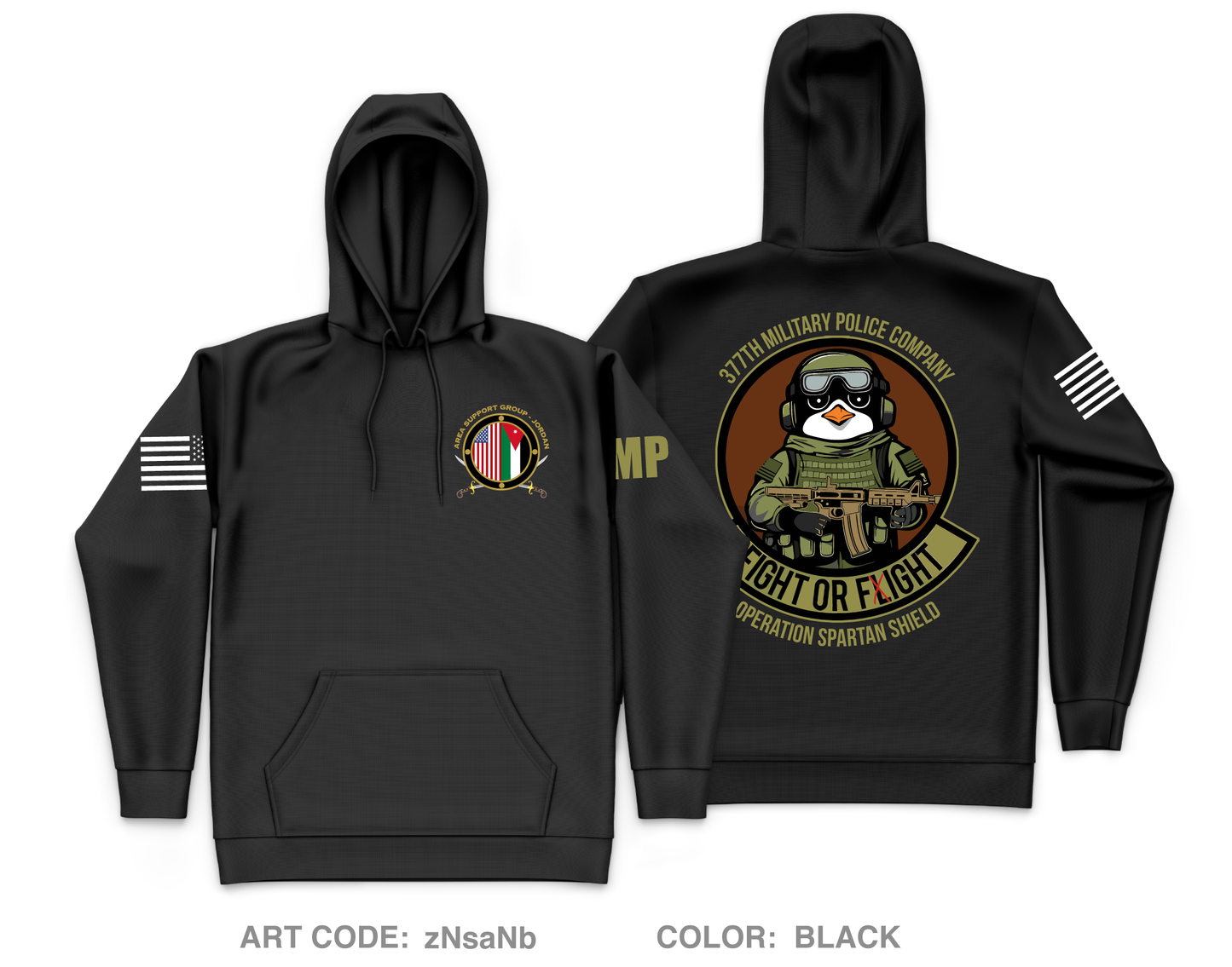 377th MP Co Core Men's Hooded Performance Sweatshirt - zNsaNb