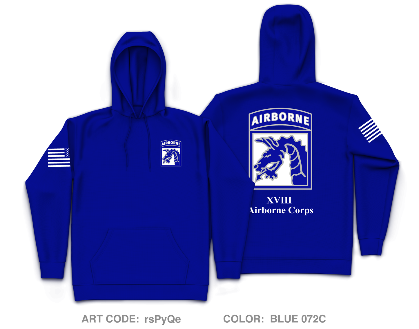 XVIII AIRBORNE CORPS Store 1 Core Men's Hooded Performance Sweatshirt - rsPyQe