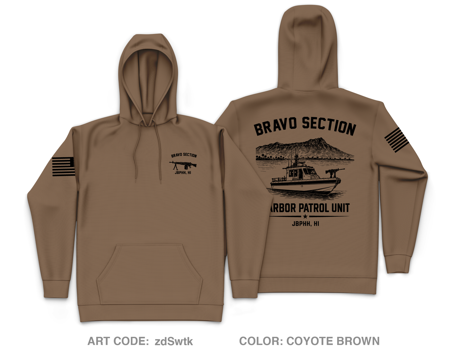 JBPHH HPU BRAVO SECTION Core Men's Hooded Performance Sweatshirt - zdSwtk