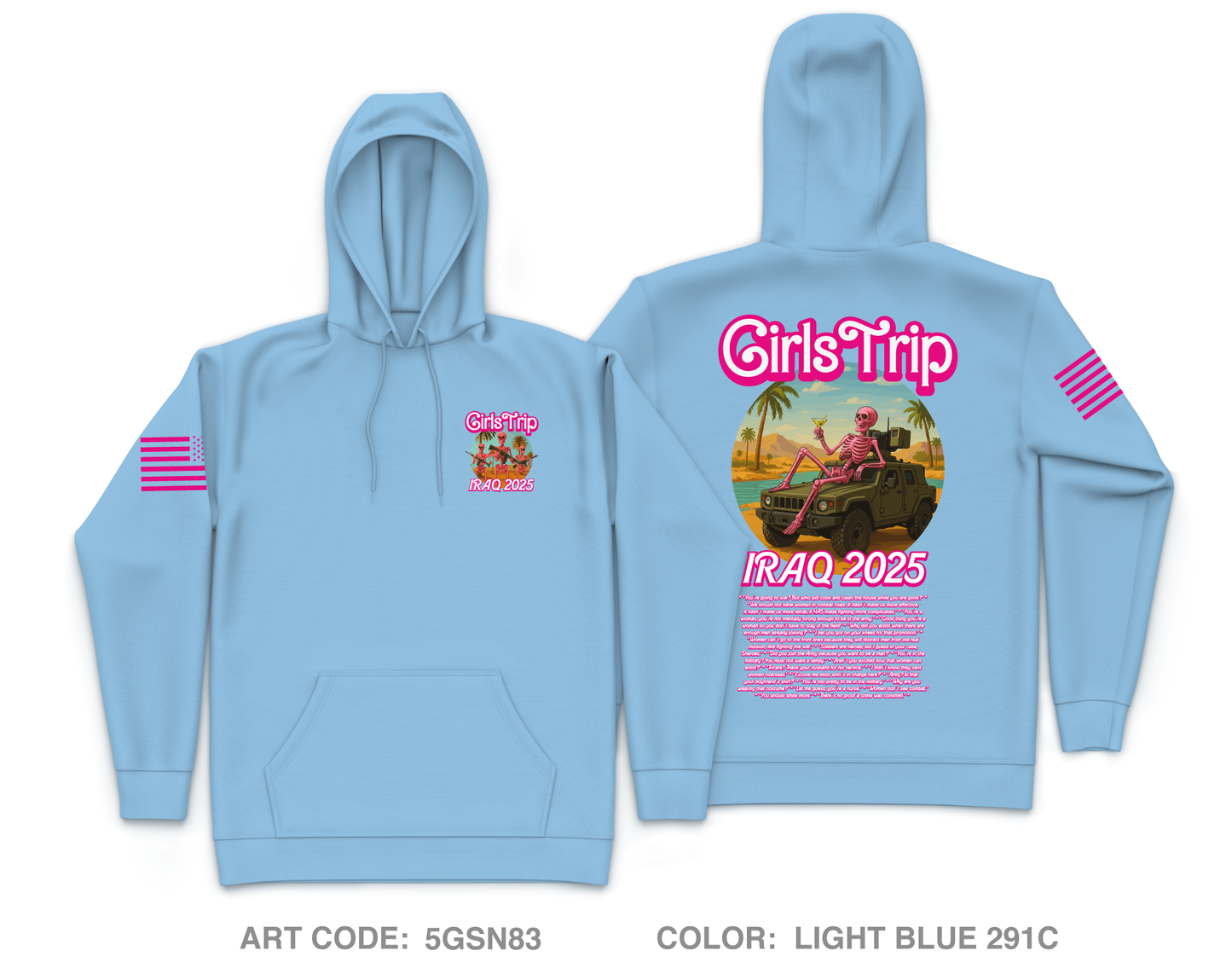 Iraq 2025 Girls Trip Core Men's Hooded Performance Sweatshirt - 5GSN83