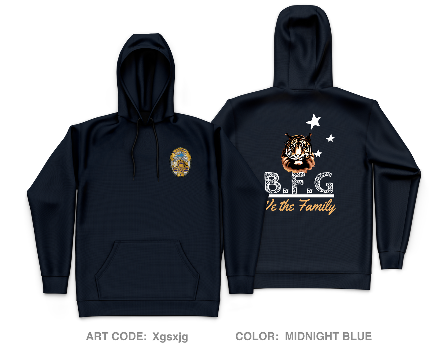 BFG elite Fundraising Collection Core Men's Hooded Performance Sweatshirt - Xgsxjg