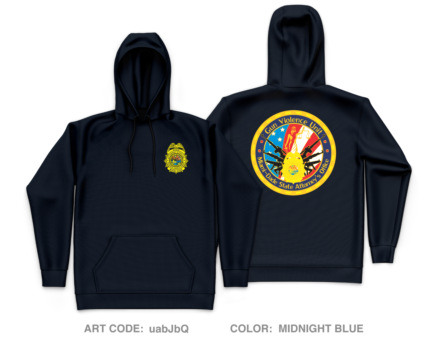 Miami Dade State Attorney - Gun Violence Unit Core Men's Hooded Performance Sweatshirt - uabJbQ