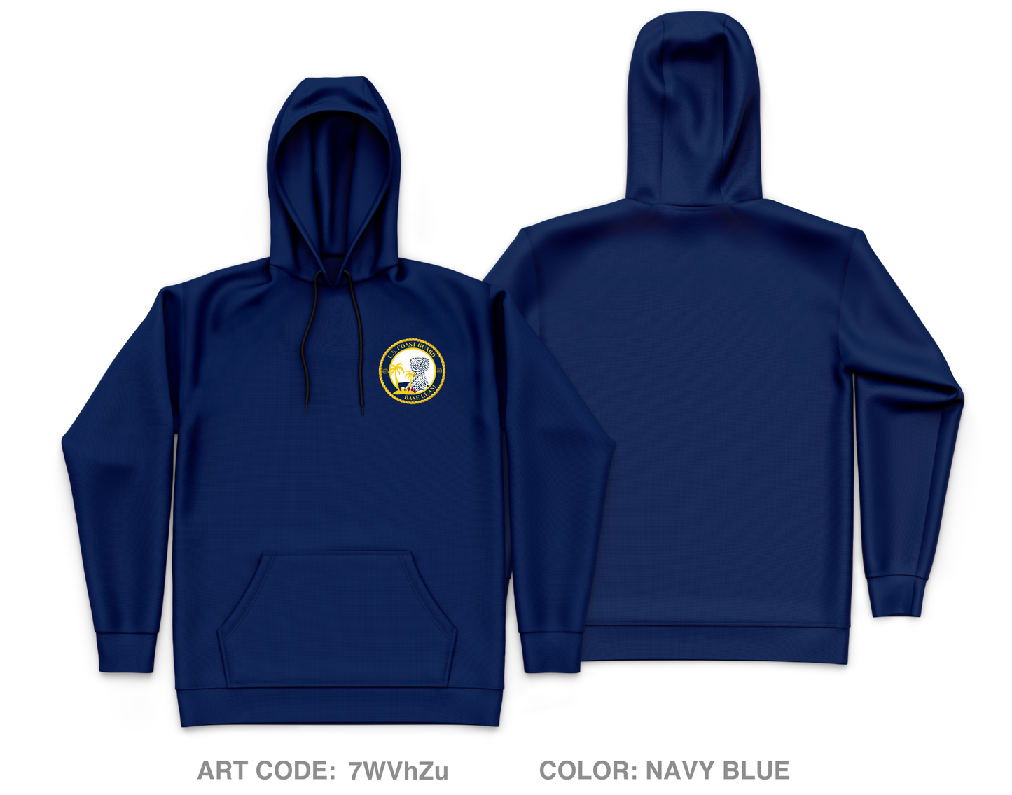 USCG Base Guam Core Men's Hooded Performance Sweatshirt - 7WVhZu