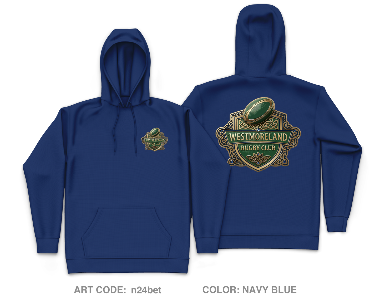 Westmoreland Rugby Club Core Men's Hooded Performance Sweatshirt - n24bet