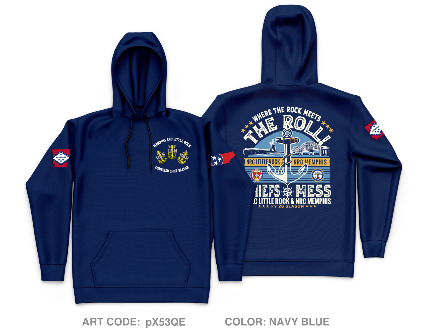 NRC Memphis CPOA Core Men's Hooded Performance Sweatshirt - pX53QE