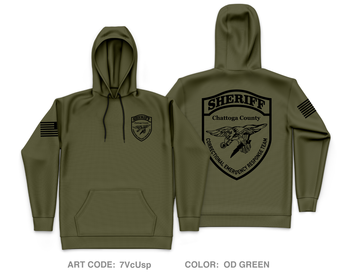 Chattooga County Sheriff’s Office CERT team Core Men's Hooded Performance Sweatshirt - 7VcUsp