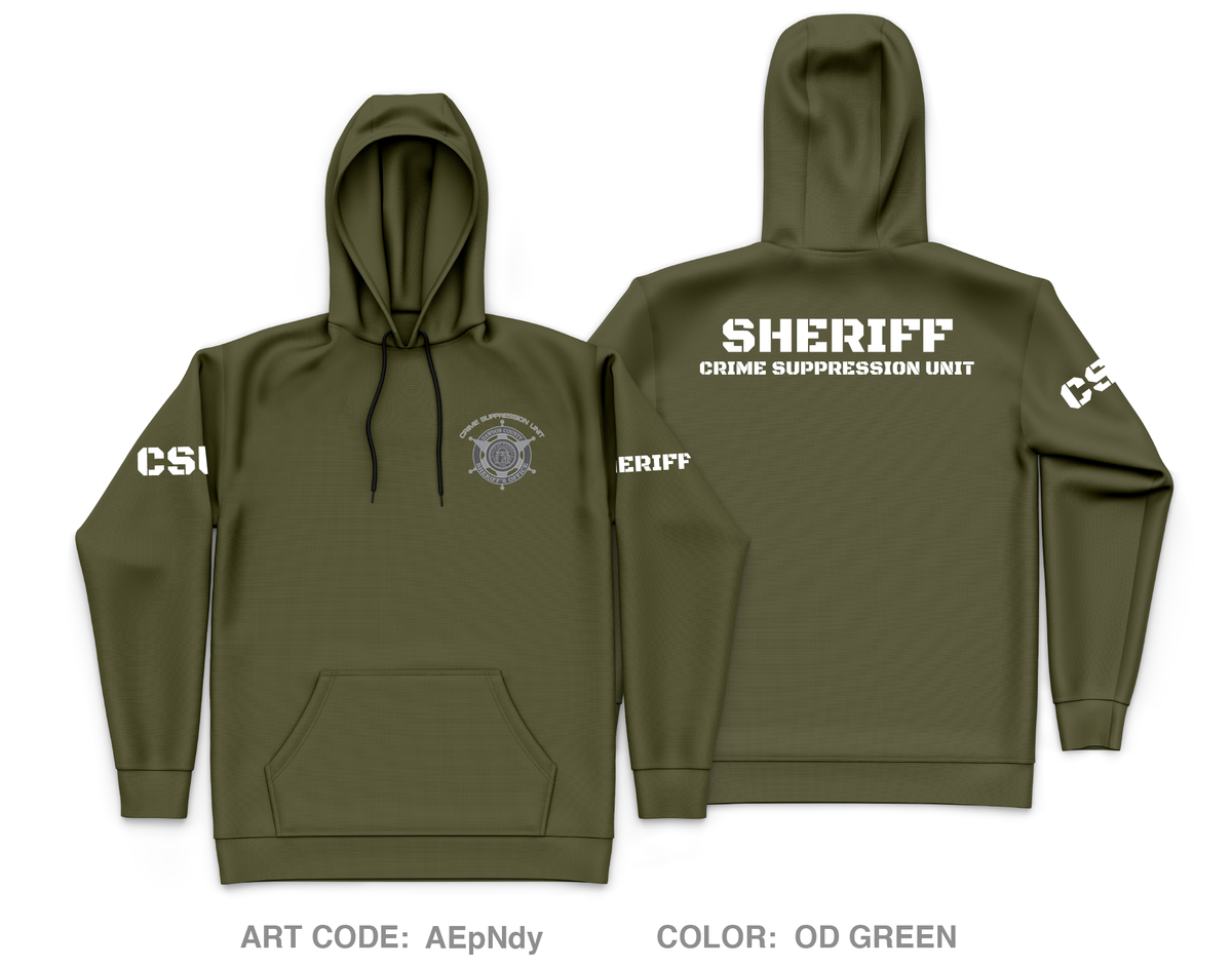 DCSO Crime Suppression Unit Store 1 Core Men's Hooded Performance Sweatshirt - AEpNdy