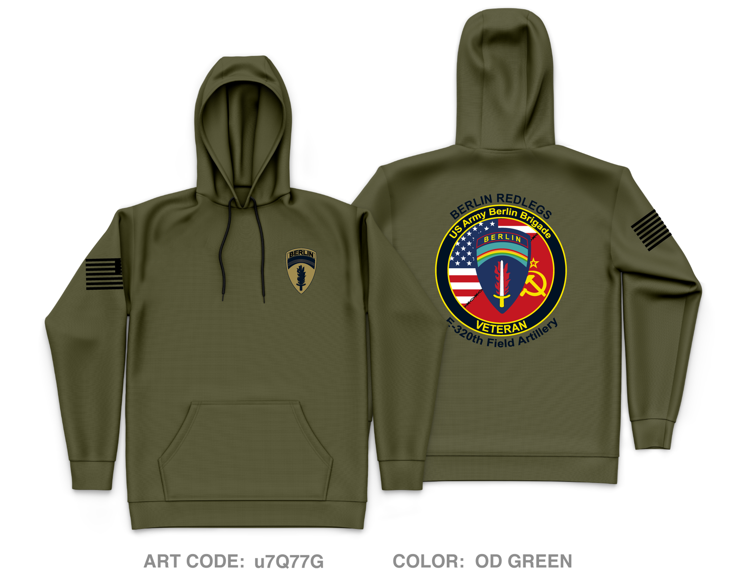 Berlin Brigade Store 1 Core Men's Hooded Performance Sweatshirt - u7Q77G