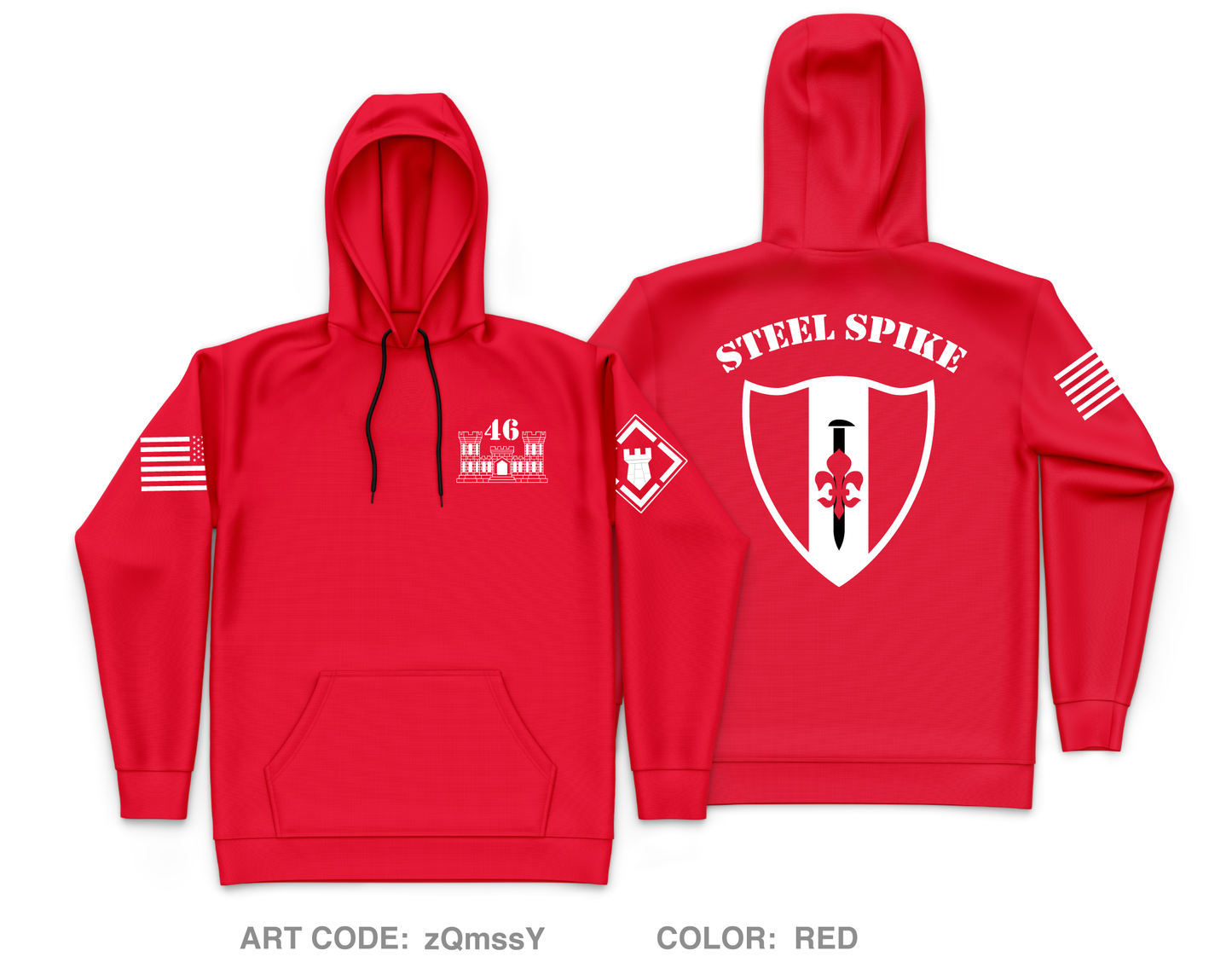 46th Engineers Core Men's Hooded Performance Sweatshirt - zQmssY