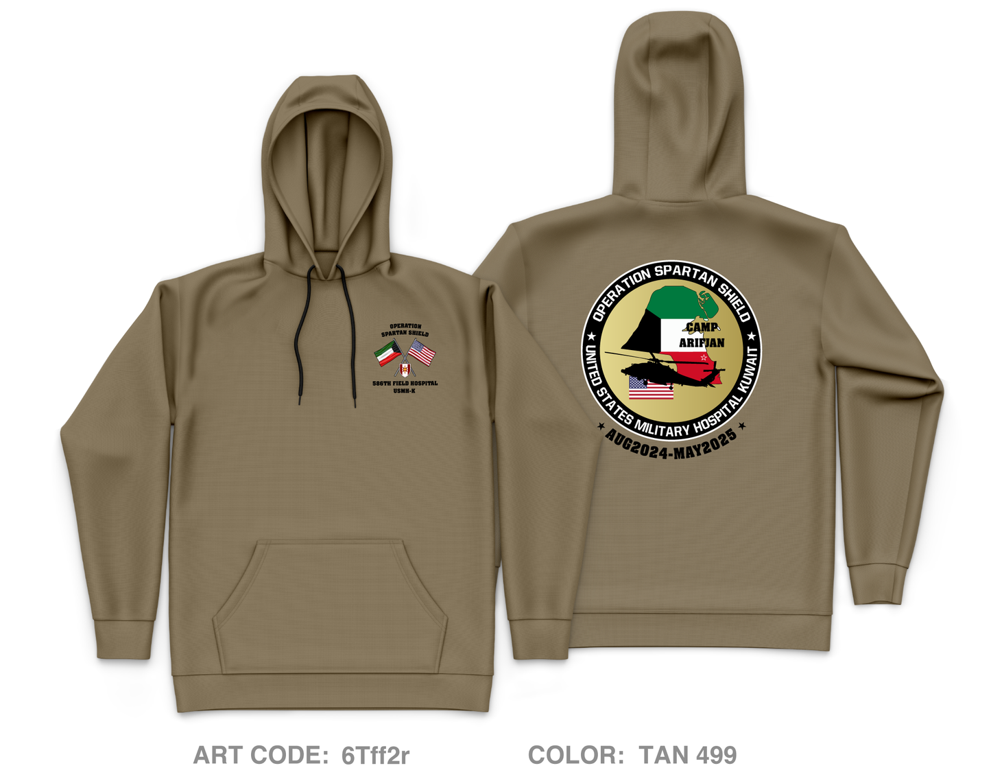 586th Field Hospital Core Men's Hooded Performance Sweatshirt - 6Tff2r