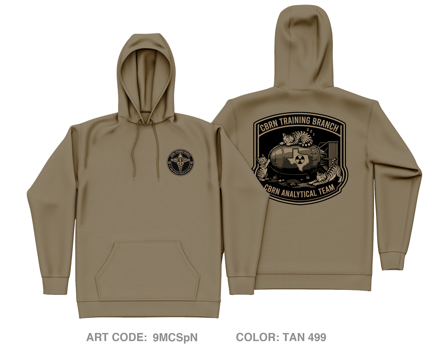 CBRN Training Branch Core Men's Hooded Performance Sweatshirt - 9MCSpN