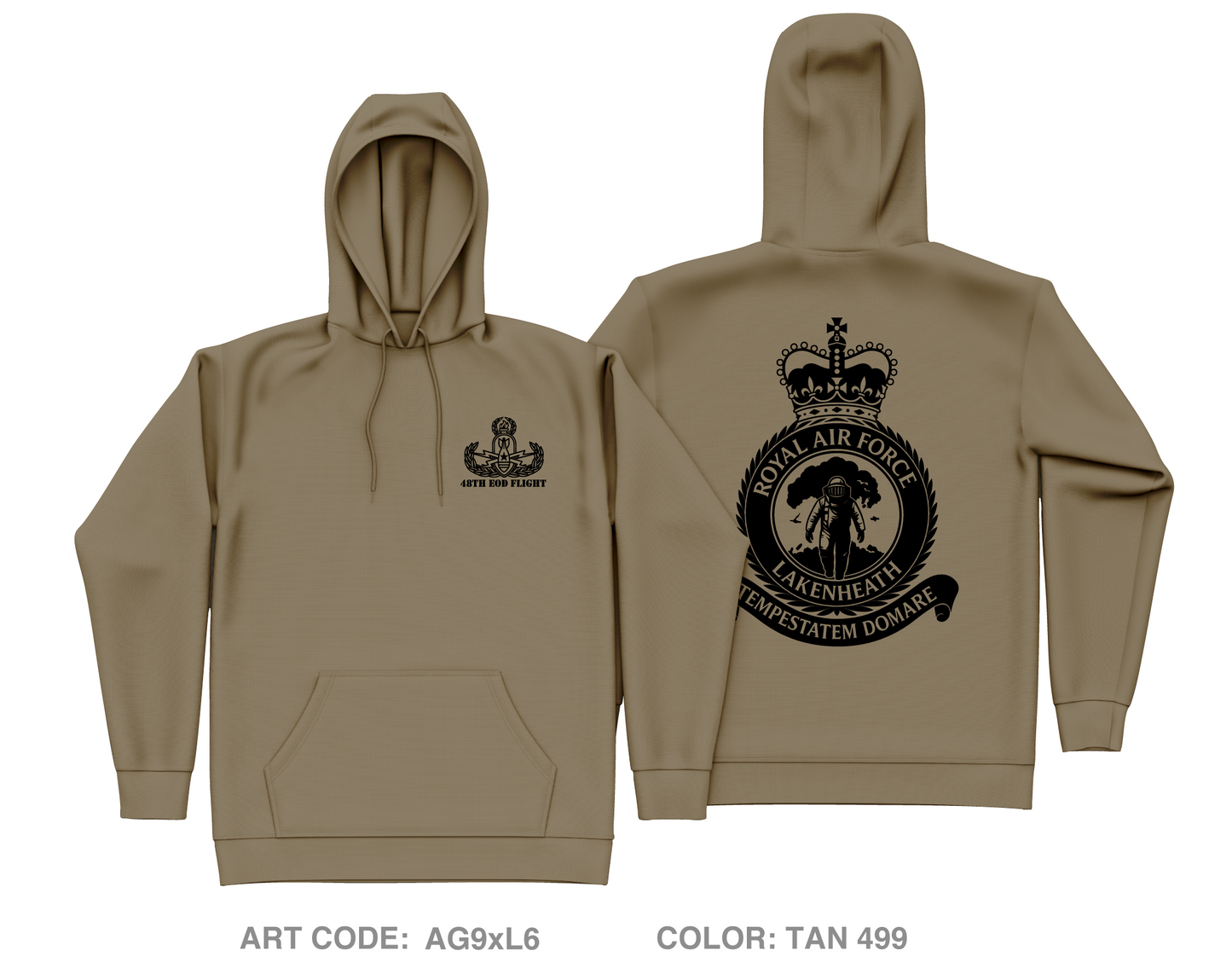 48th EOD Flight Core Men's Hooded Performance Sweatshirt - AG9xL6
