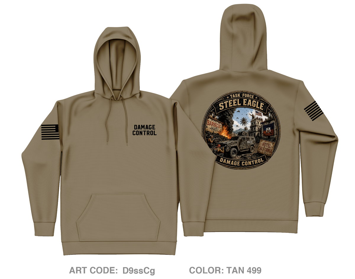 Damage Control Core Men's Hooded Performance Sweatshirt - D9ssCg