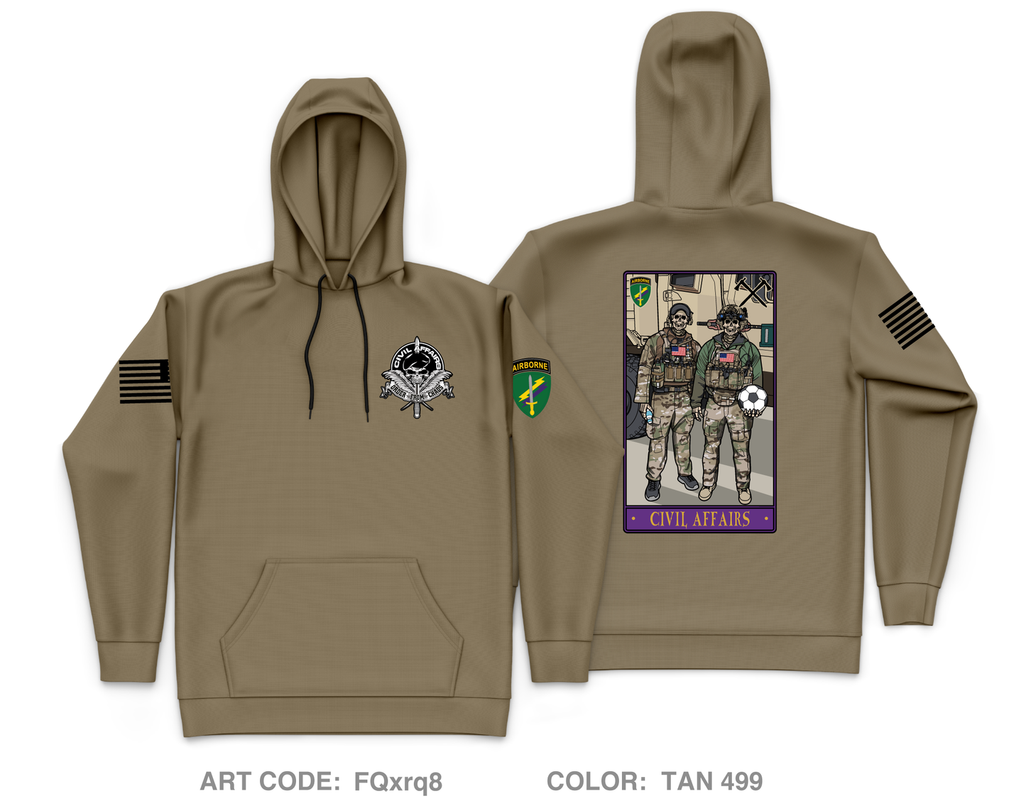 C/co 403rd CA BN Core Men's Hooded Performance Sweatshirt - FQxrq8