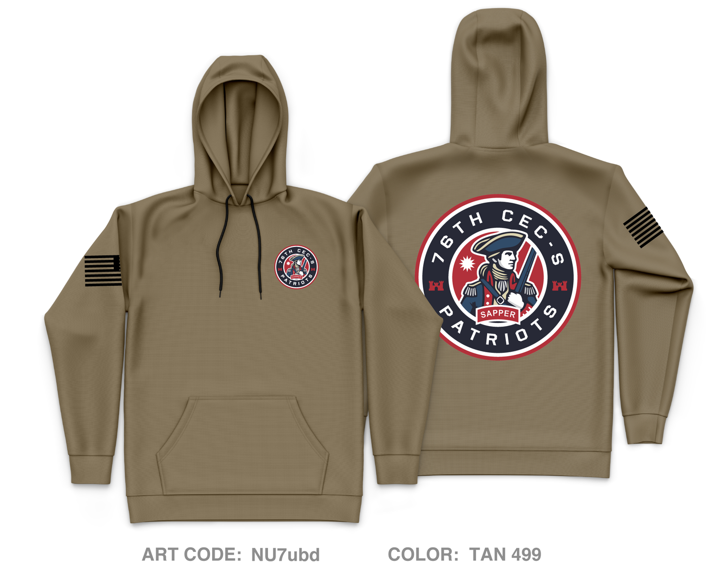 76th CEC-S Patriots Core Men's Hooded Performance Sweatshirt - NU7ubd