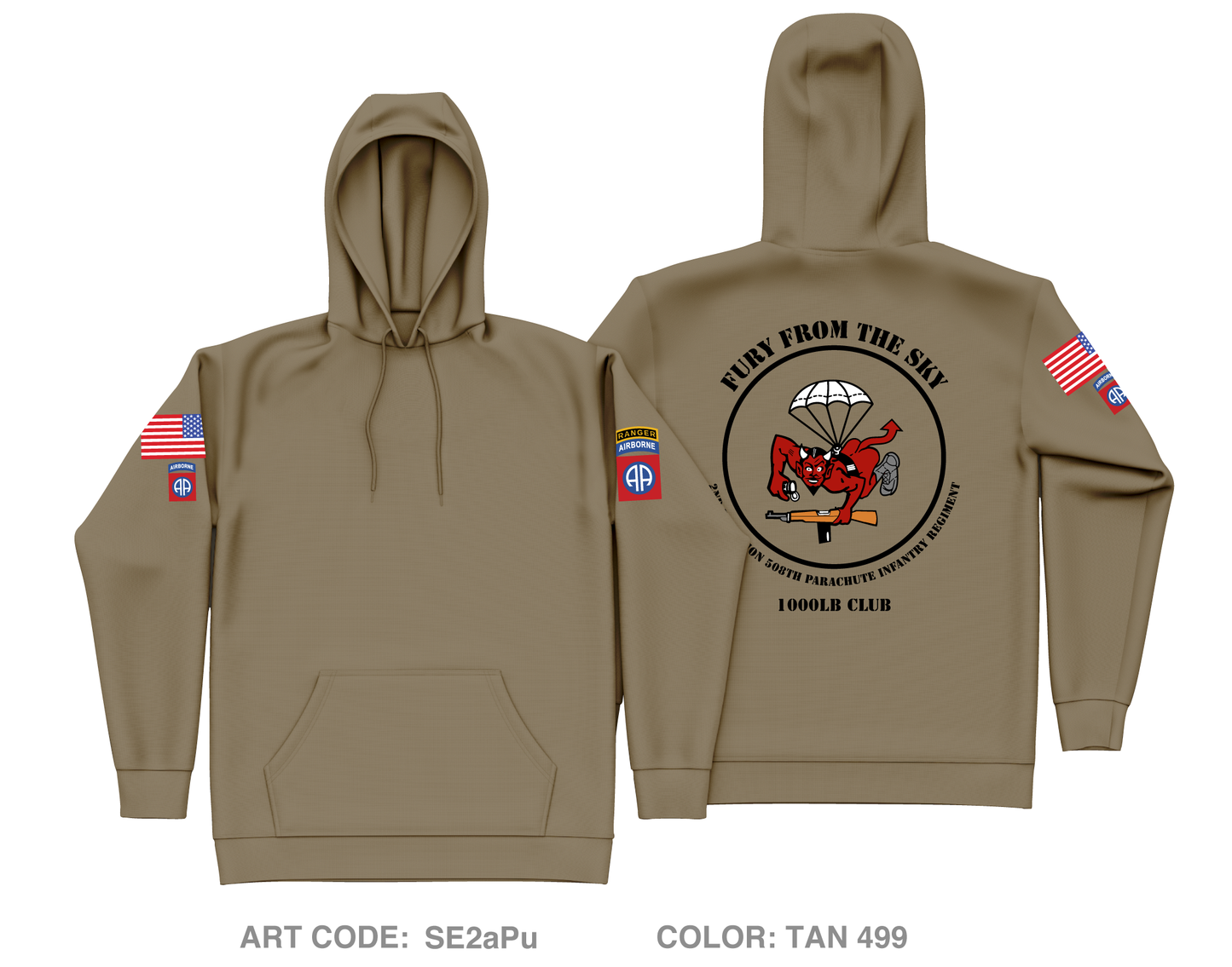2 Fury Core Men's Hooded Performance Sweatshirt - SE2aPu