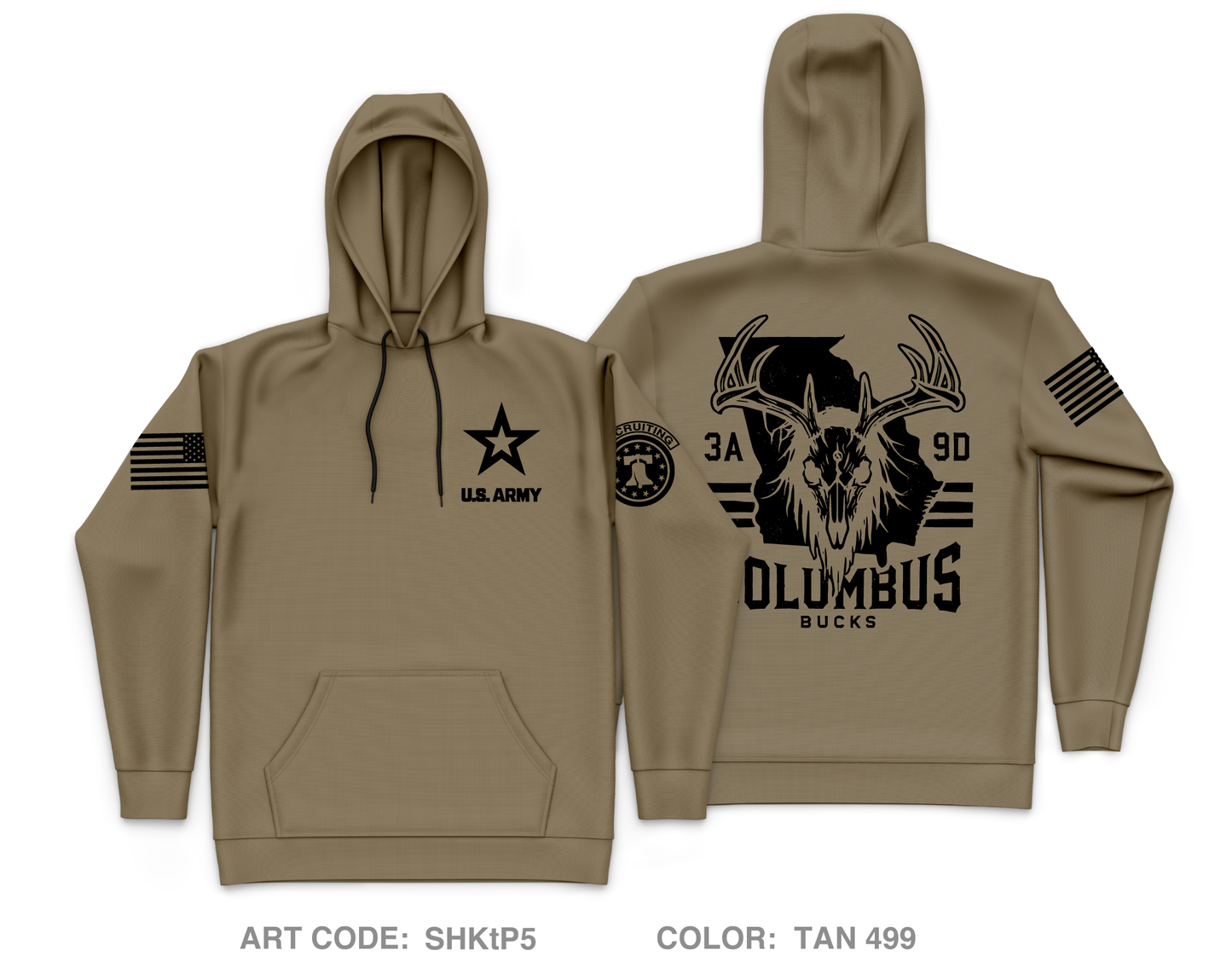 3A9D Core Men's Hooded Performance Sweatshirt - SHKtP5