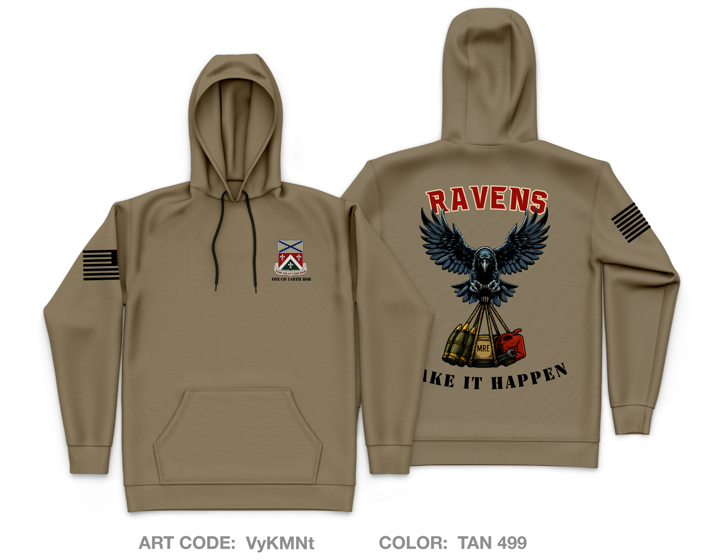 Fox Company 148th BSB Core Men's Hooded Performance Sweatshirt - VyKMNt