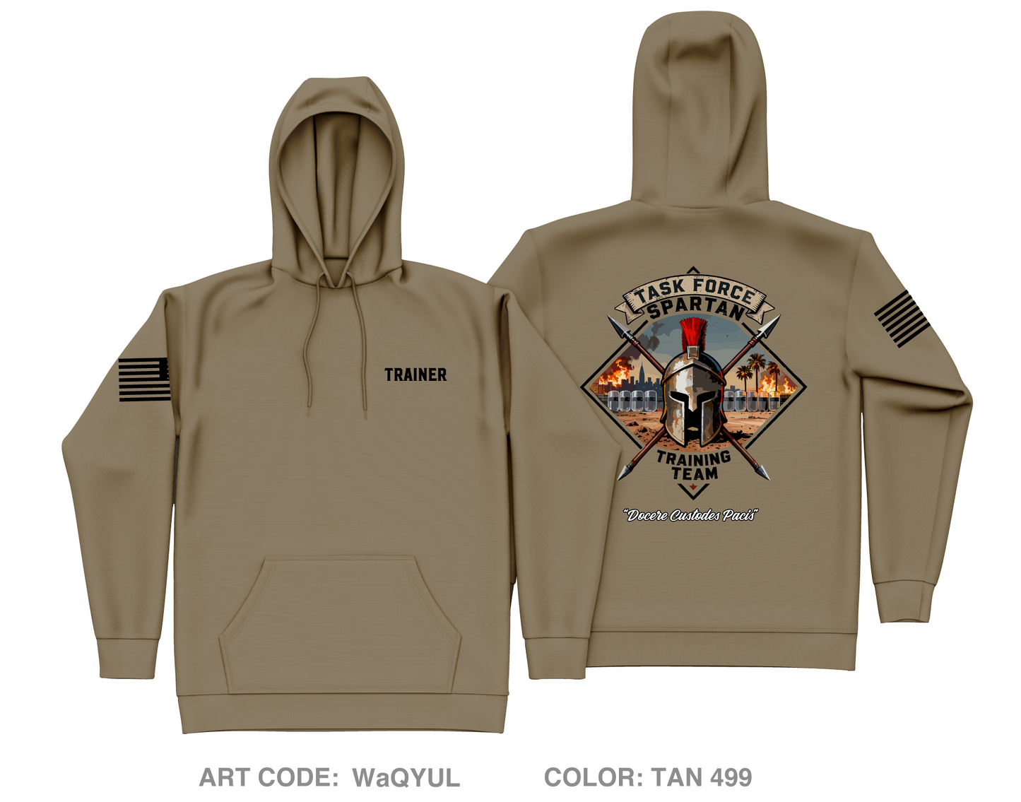 sk Force Spartan Training Team Core Men's Hooded Performance Sweatshirt - WaQYUL