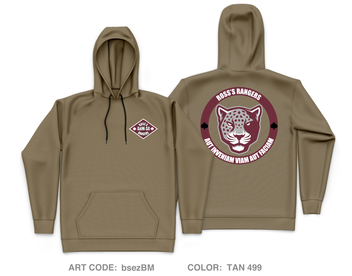 TAMUSA Ranger Challenge Core Men's Hooded Performance Sweatshirt - bsezBM