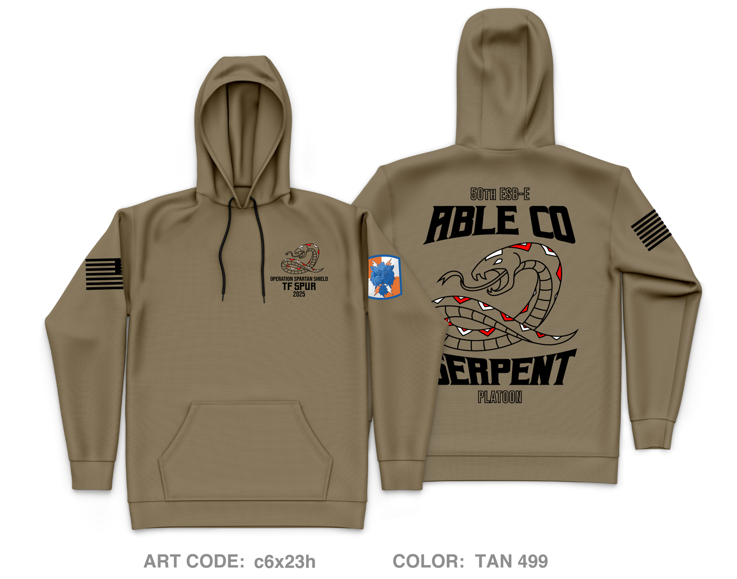 2nd Serpent Platoon Core Men's Hooded Performance Sweatshirt - c6x23h