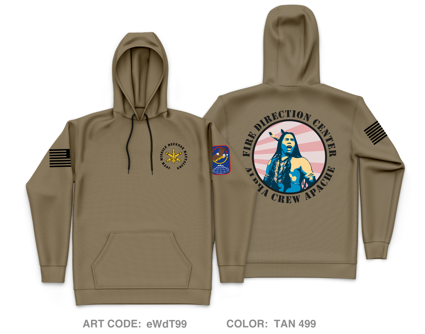 Alpha Crew, 49th Missile Defense Battalion Core Men's Hooded Performance Sweatshirt - eWdT99