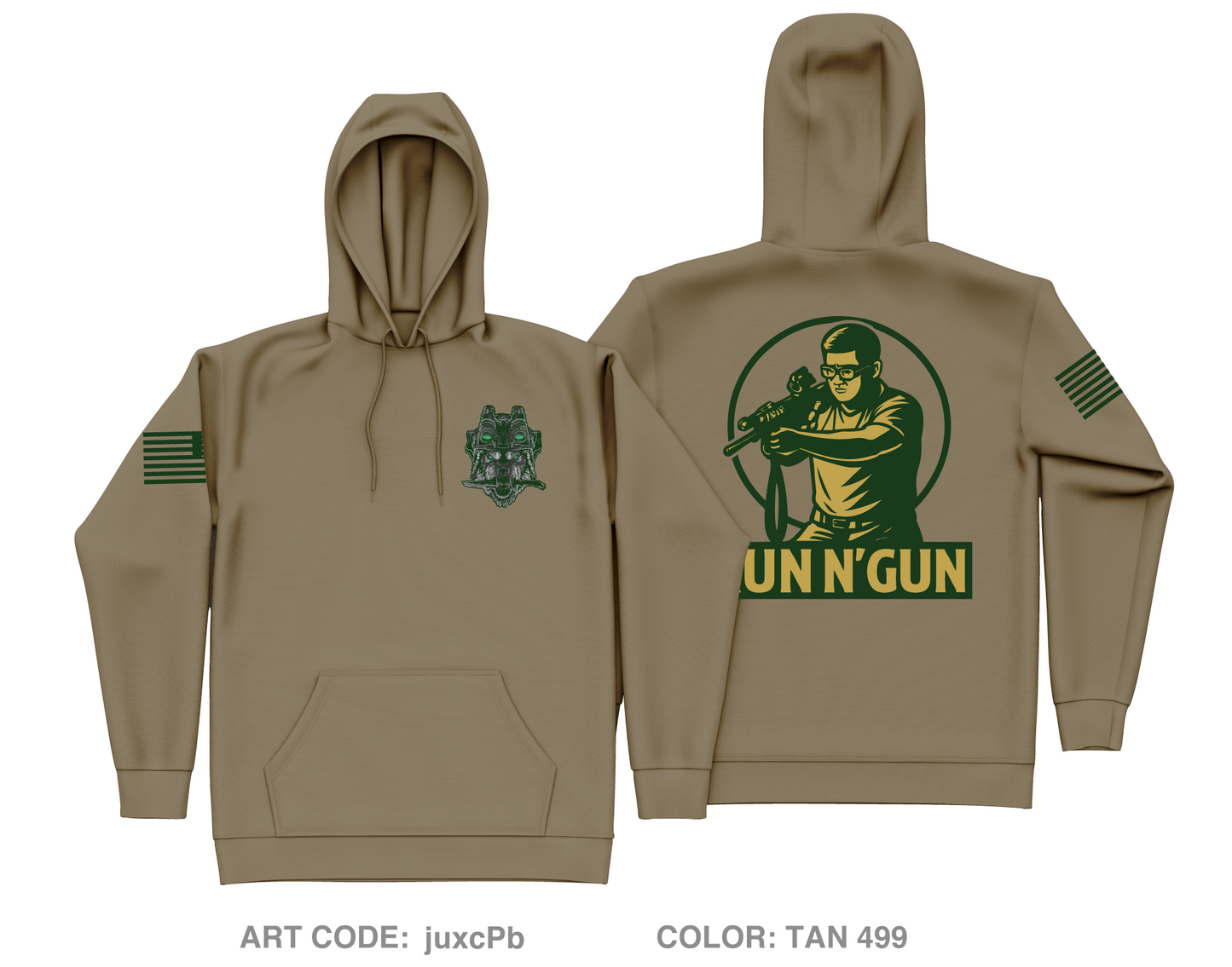 Run N' Gun Club Core Men's Hooded Performance Sweatshirt - juxcPb