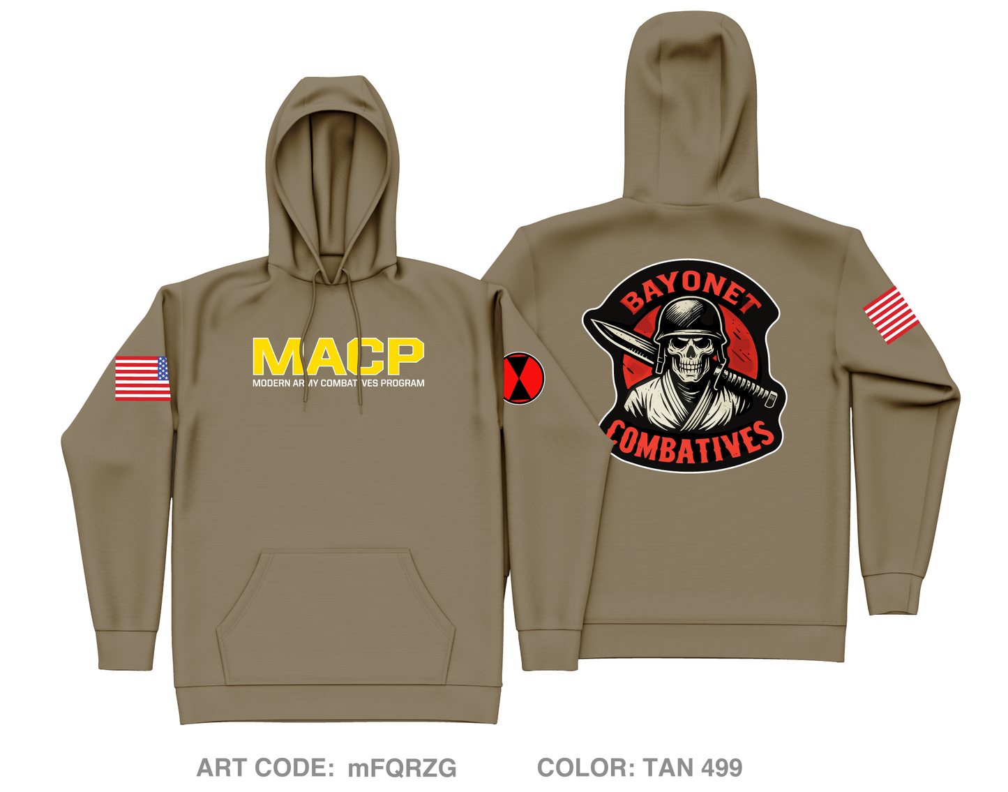 7th Infantry Division Combatives Core Men's Hooded Performance Sweatshirt - mFQRZG