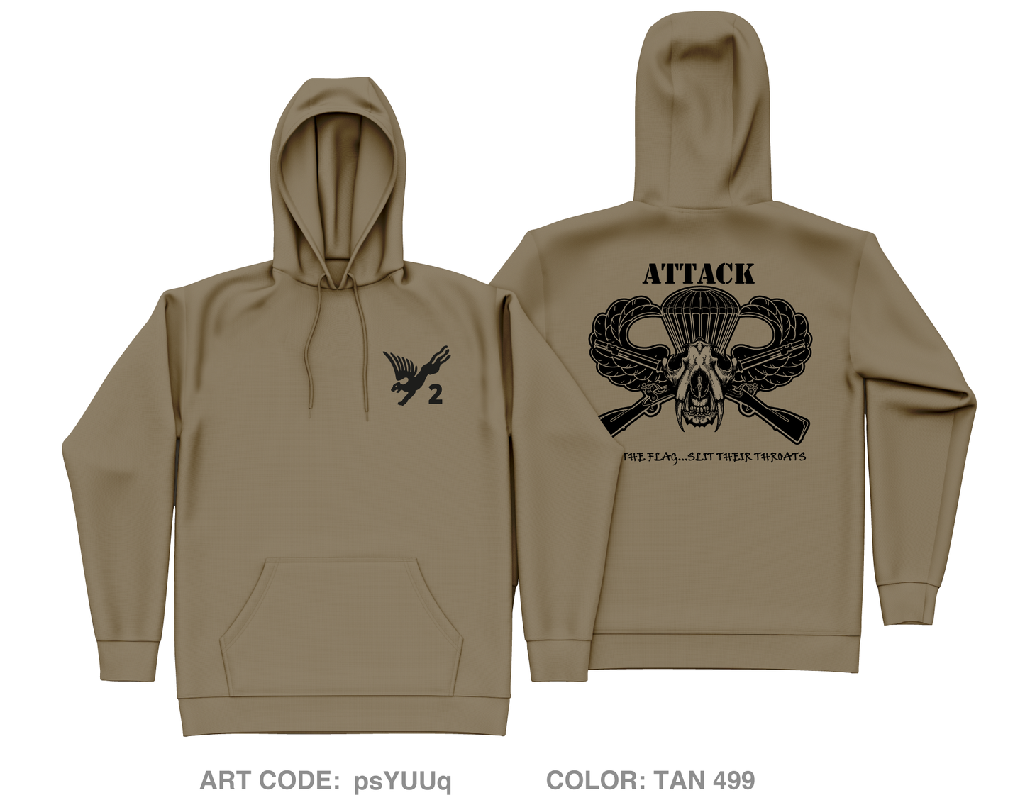 ATTACK Company 2-505th PIR Core Men's Hooded Performance Sweatshirt - psYUUq