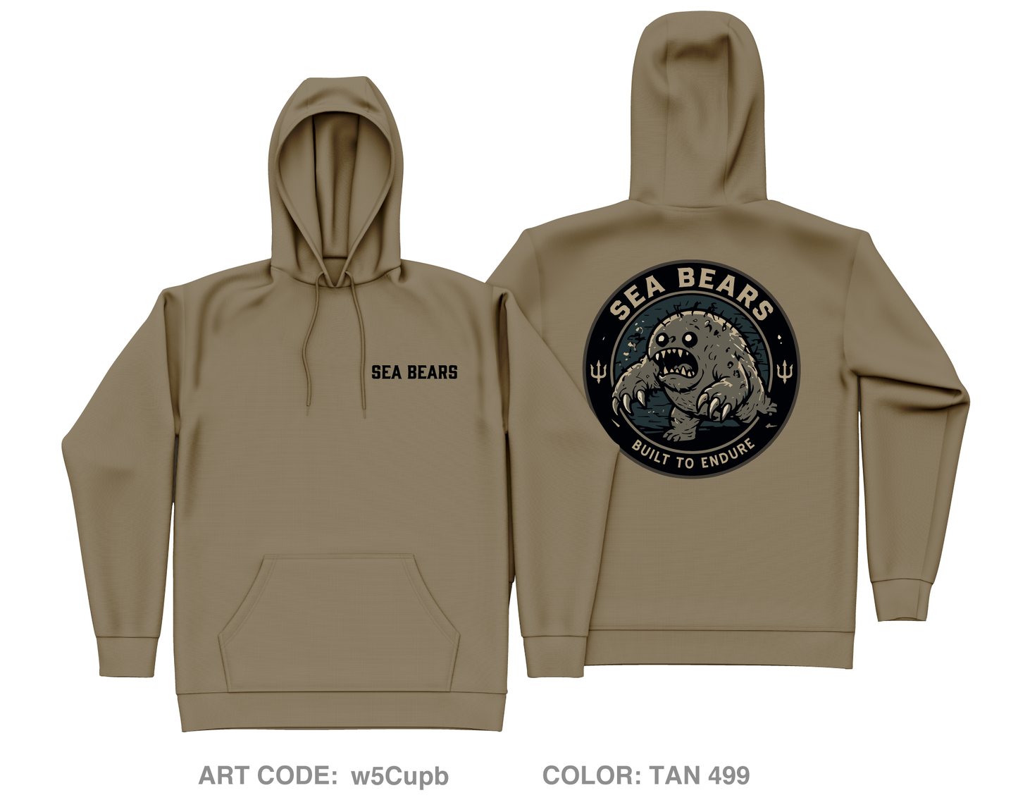 Sea Bears Core Men's Hooded Performance Sweatshirt - w5Cupb