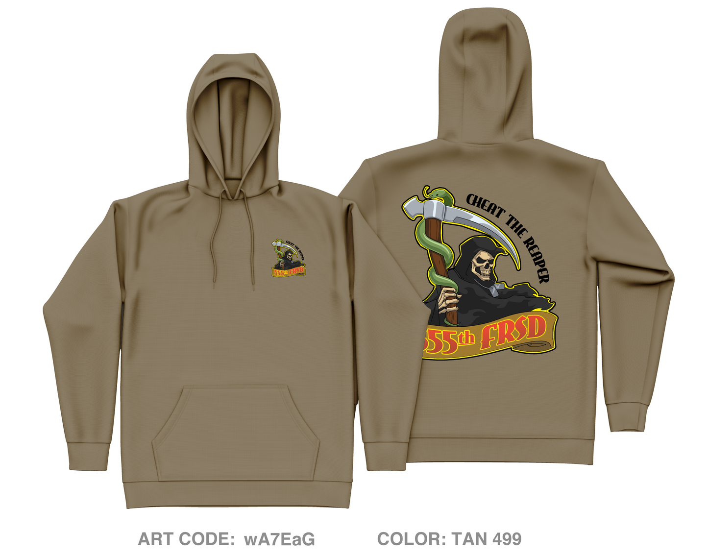 555th FRSD Core Men's Hooded Performance Sweatshirt - wA7EaG