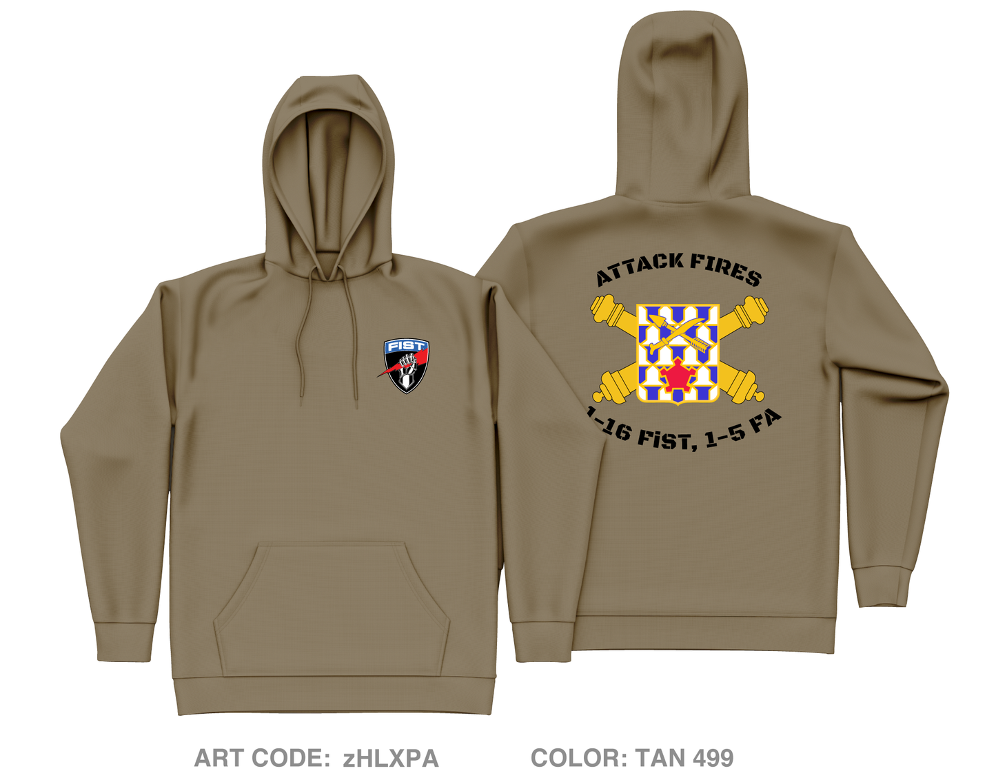1-16 FiST, HHB, 1-5 FA Core Men's Hooded Performance Sweatshirt - zHLXPA