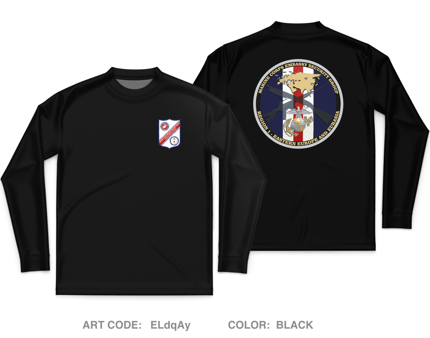 Marine Corps Embassy Security Group, Region 1 HQ Core Men's LS Performance Tee - ELdqAy