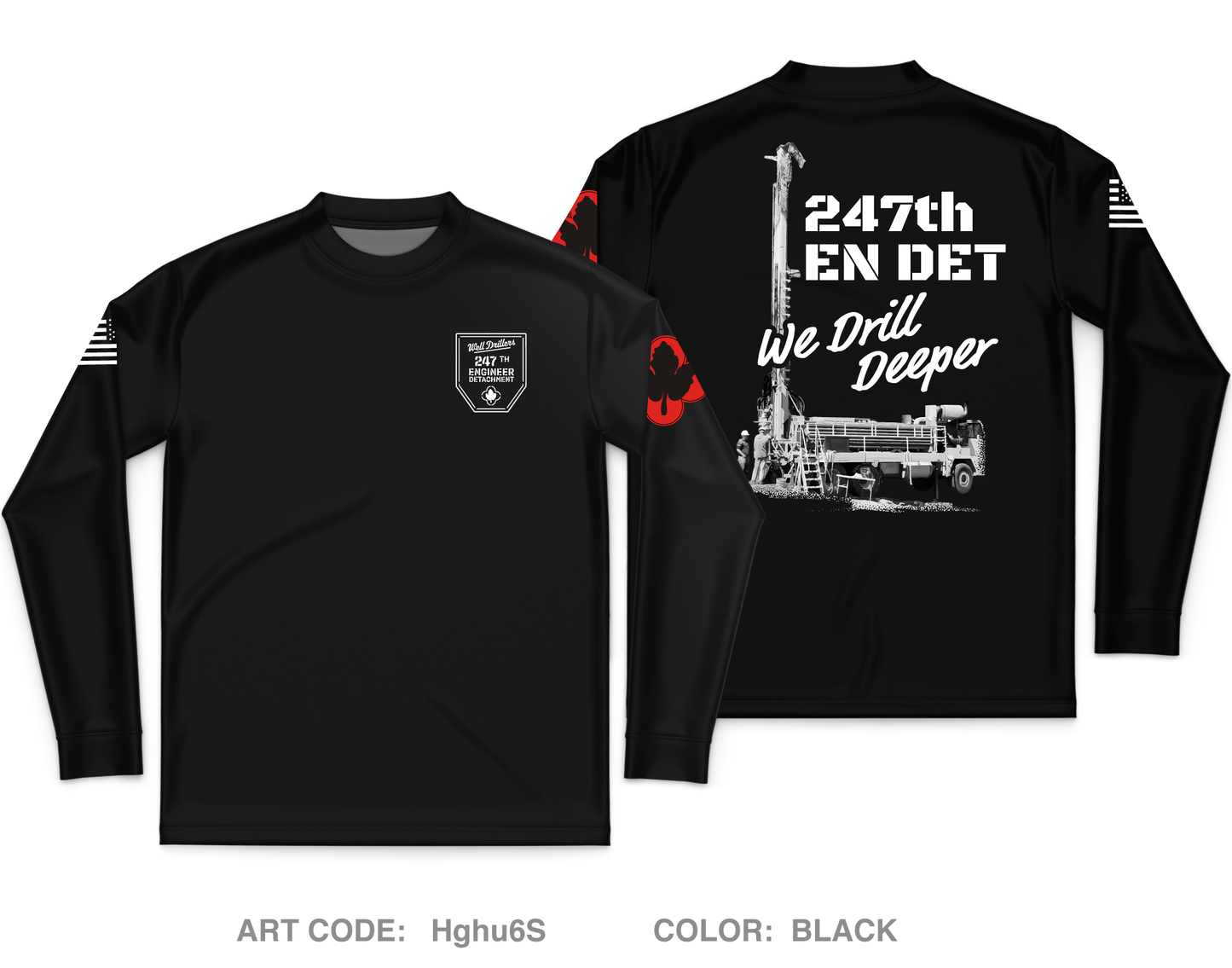 247th EN DET WD Fundraising Collection Core Men's LS Performance Tee - Hghu6S