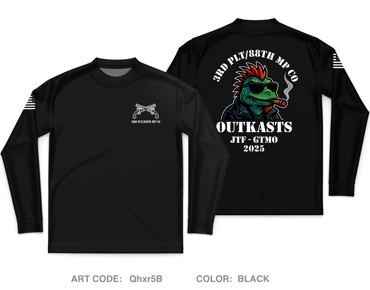88th MP CO Core Men's LS Performance Tee - Qhxr5B