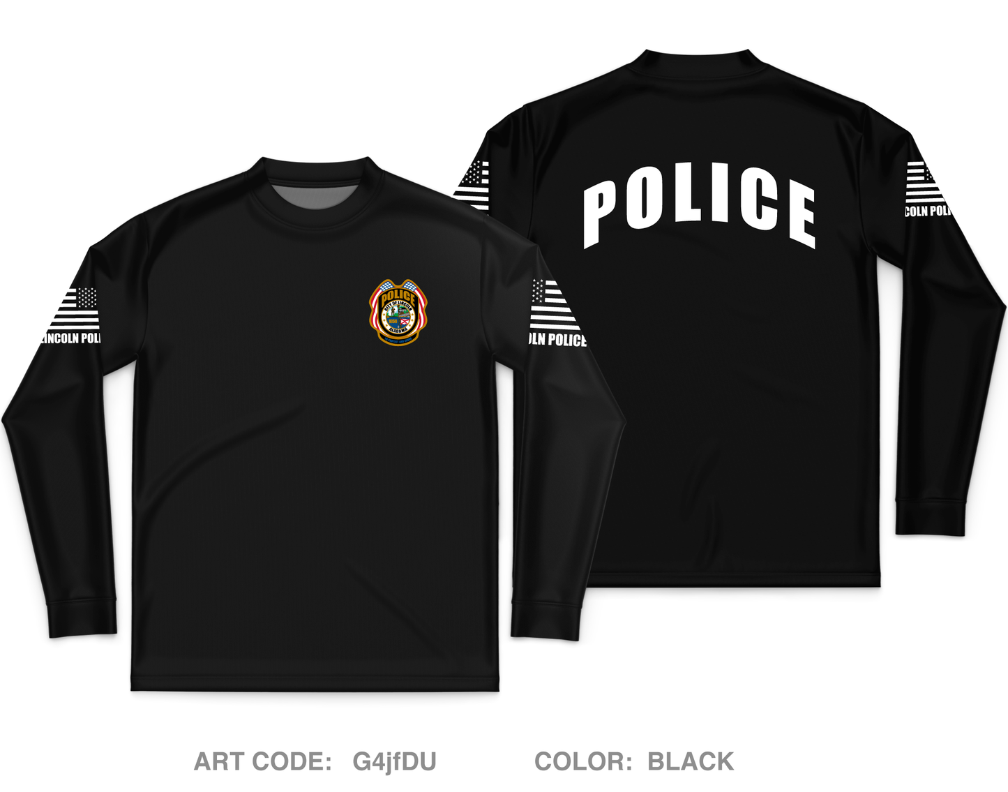 Lincoln Police Department Core Men's LS Performance Tee - G4jfDU