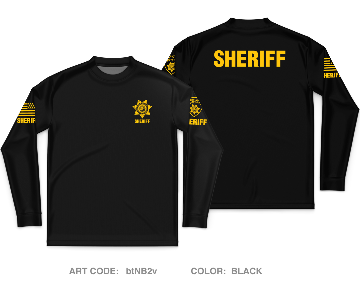 Grant County Sheriff's Office Core Men's LS Performance Tee - btNB2v