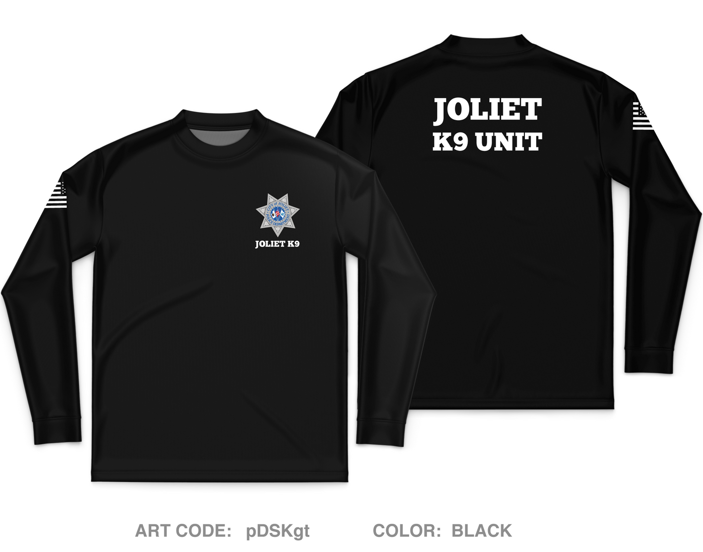 Joliet Police K9 Unit Core Men's LS Performance Tee - pDSKgt