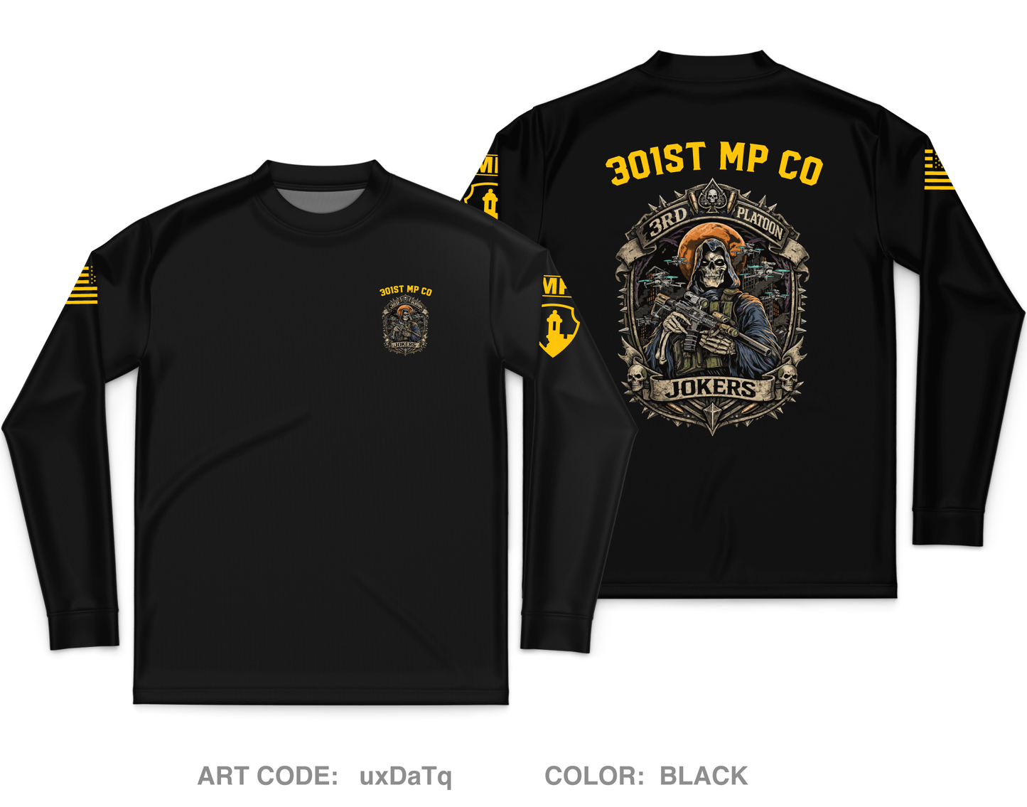 301st MP CO / 3rd PLATOON JOKERS Core Men's LS Performance Tee - uxDaTq
