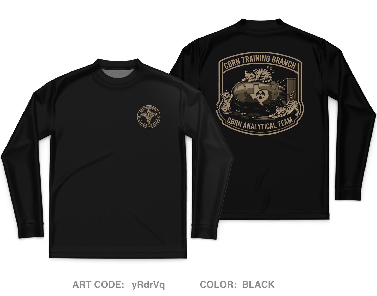 CBRN Training Branch Core Men's LS Performance Tee - yRdrVq