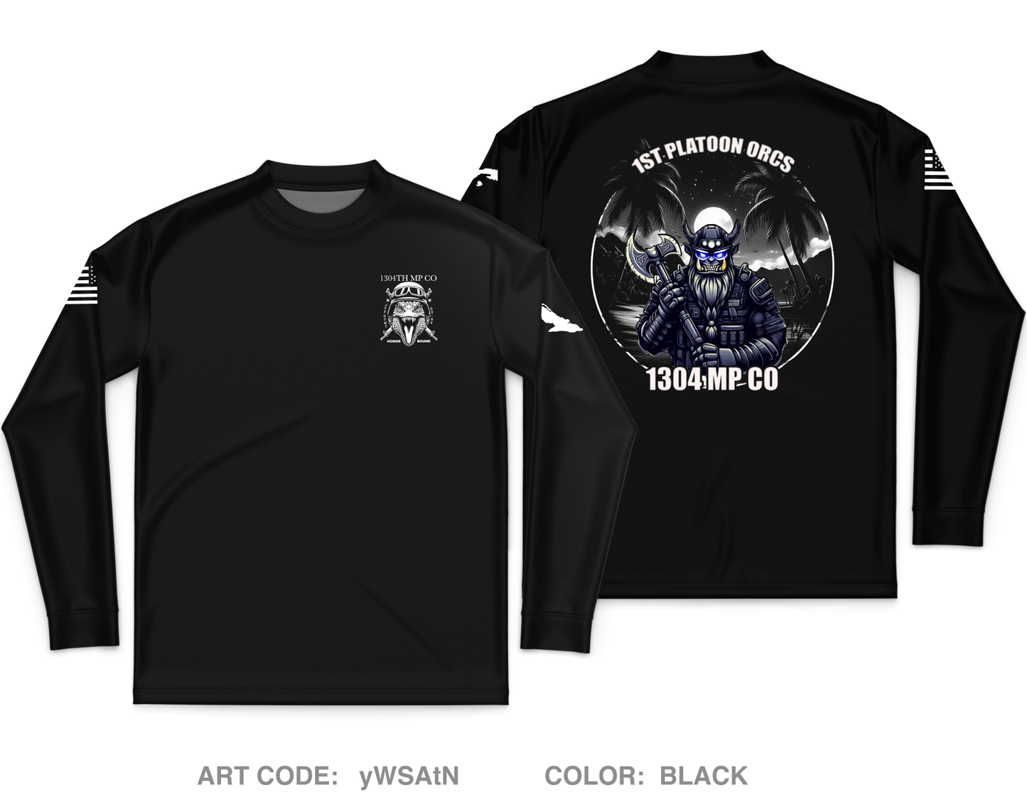 1304th MP CO Core Men's LS Performance Tee - yWSAtN