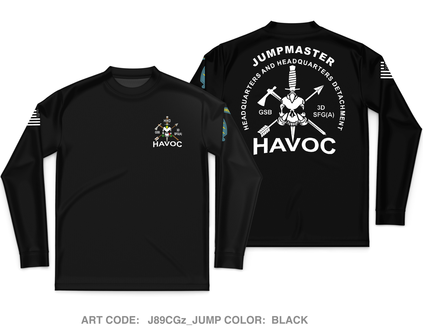 Group Support Battalion, 3D SFG(A) Core Men's LS Performance Tee - J89CGz_JUMP