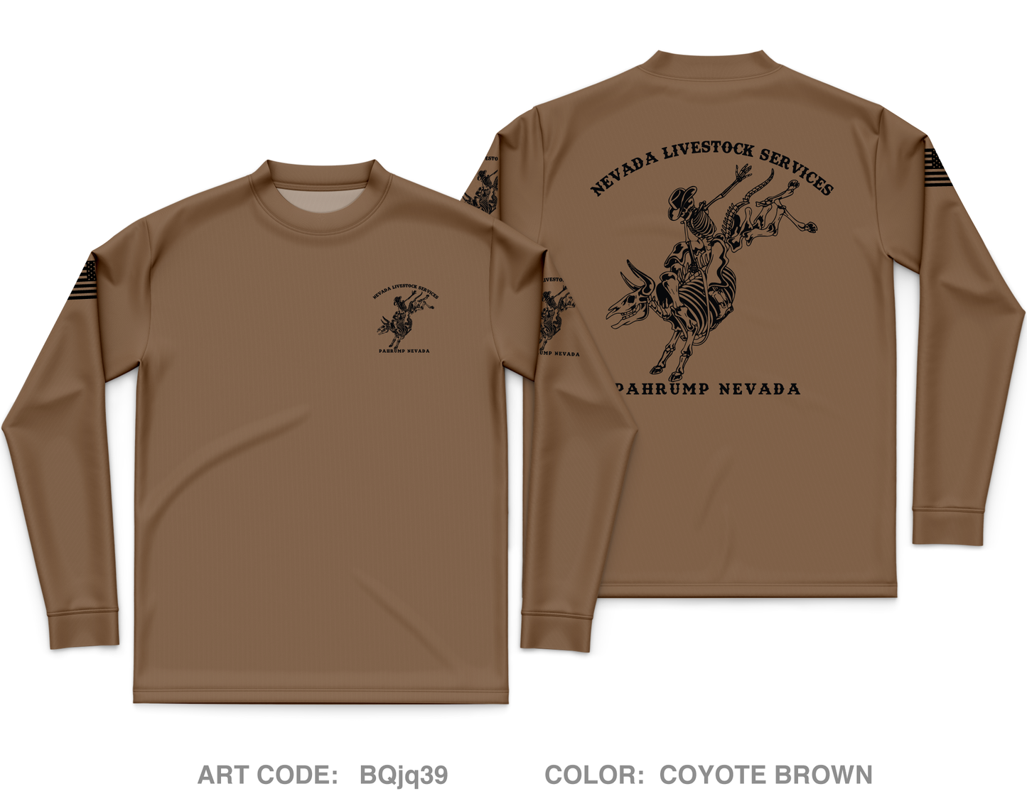 Nevada Livestock Services LLC Core Men's LS Flex Performance Tee - BQjq39
