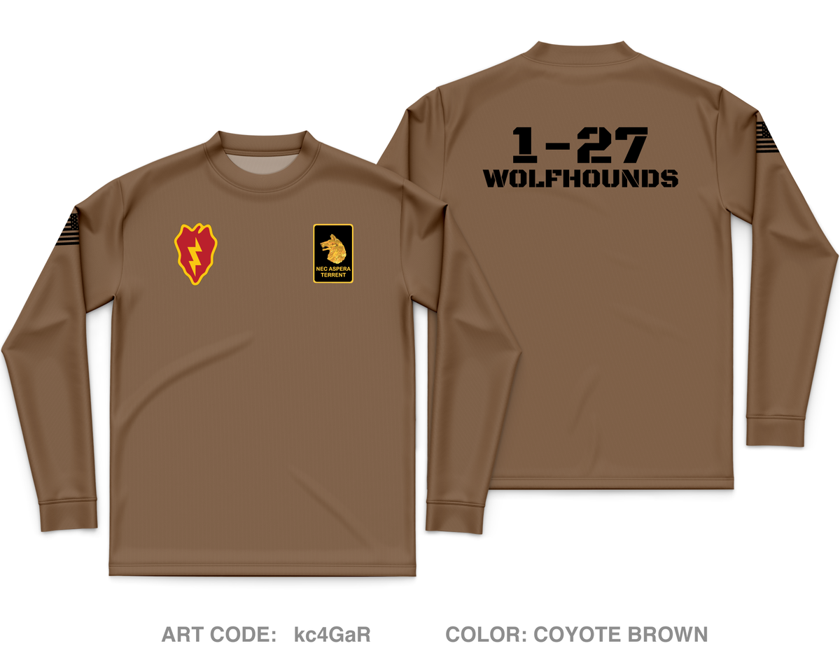 1-27 Wolfhounds Core Men's LS Performance Tee - kc4GaR