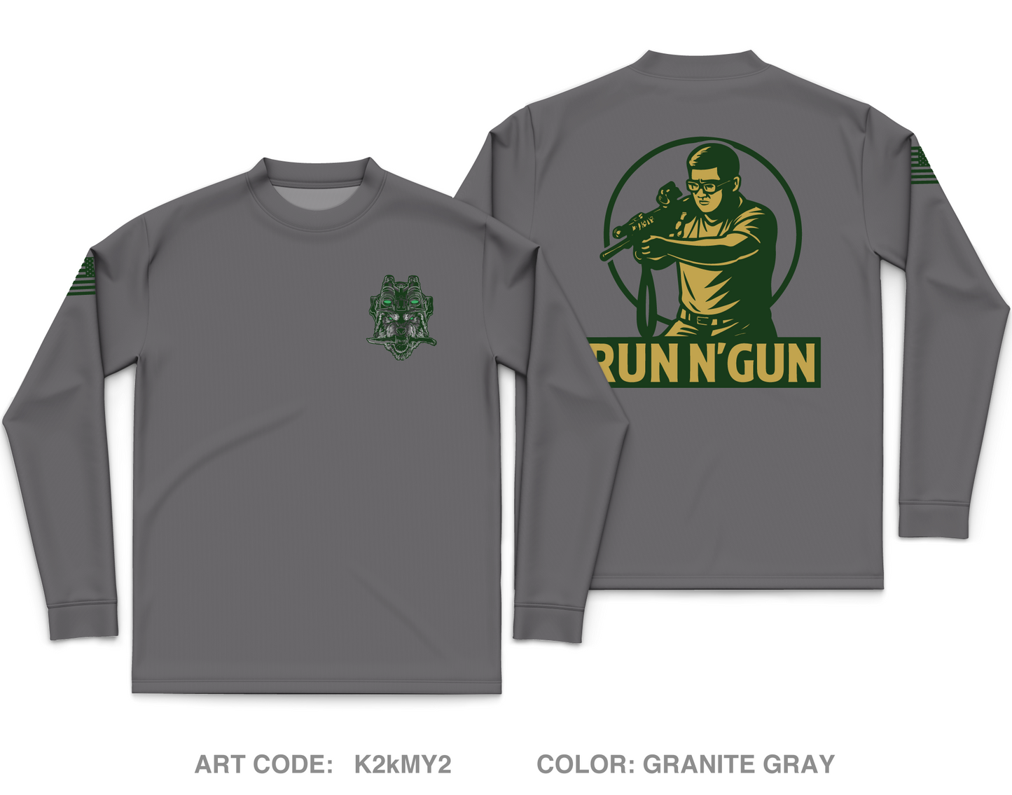 Run N' Gun Club Core Men's LS Performance Tee - K2kMY2