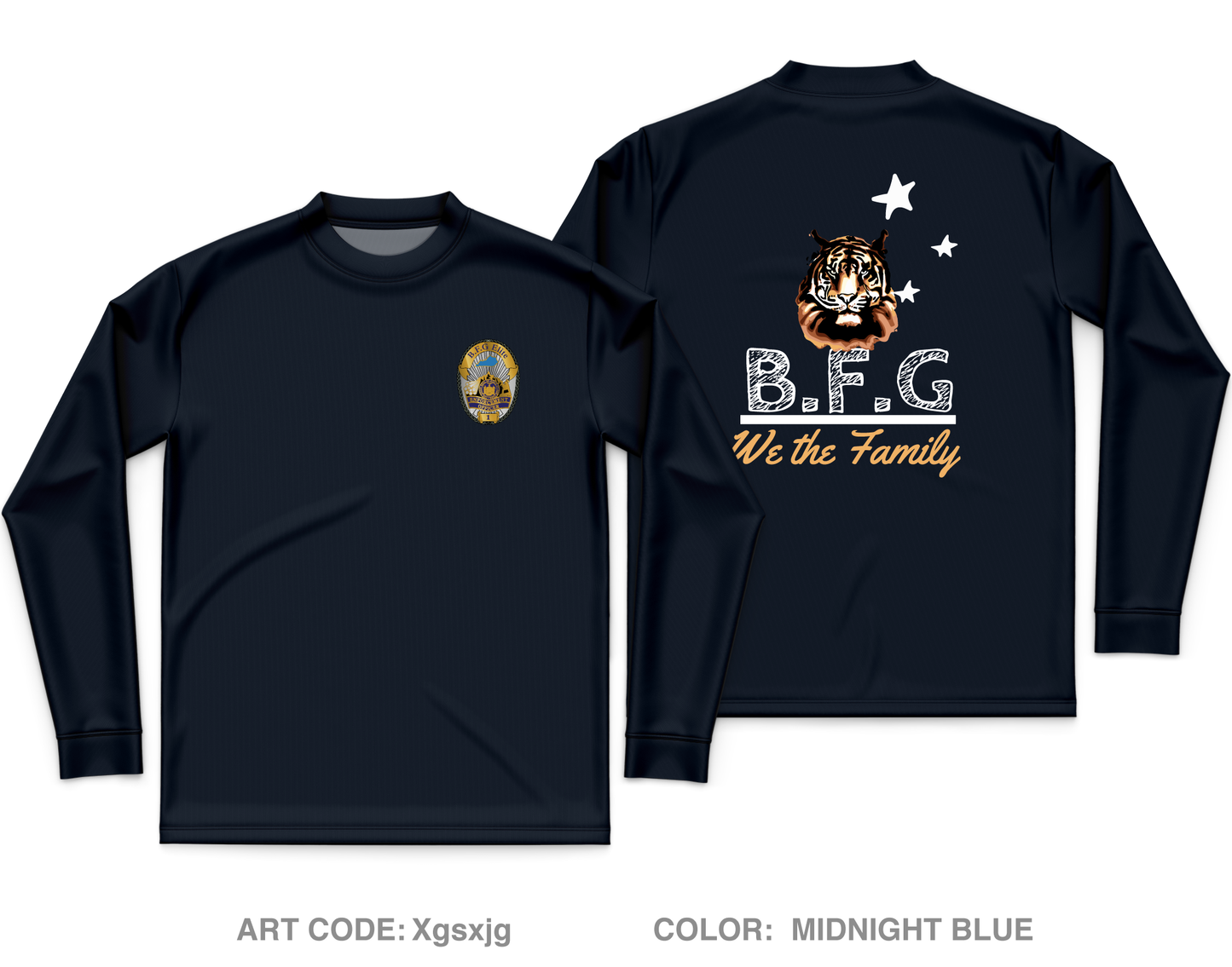 BFG elite Fundraising Collection Core Men's LS Performance Tee - Xgsxjg