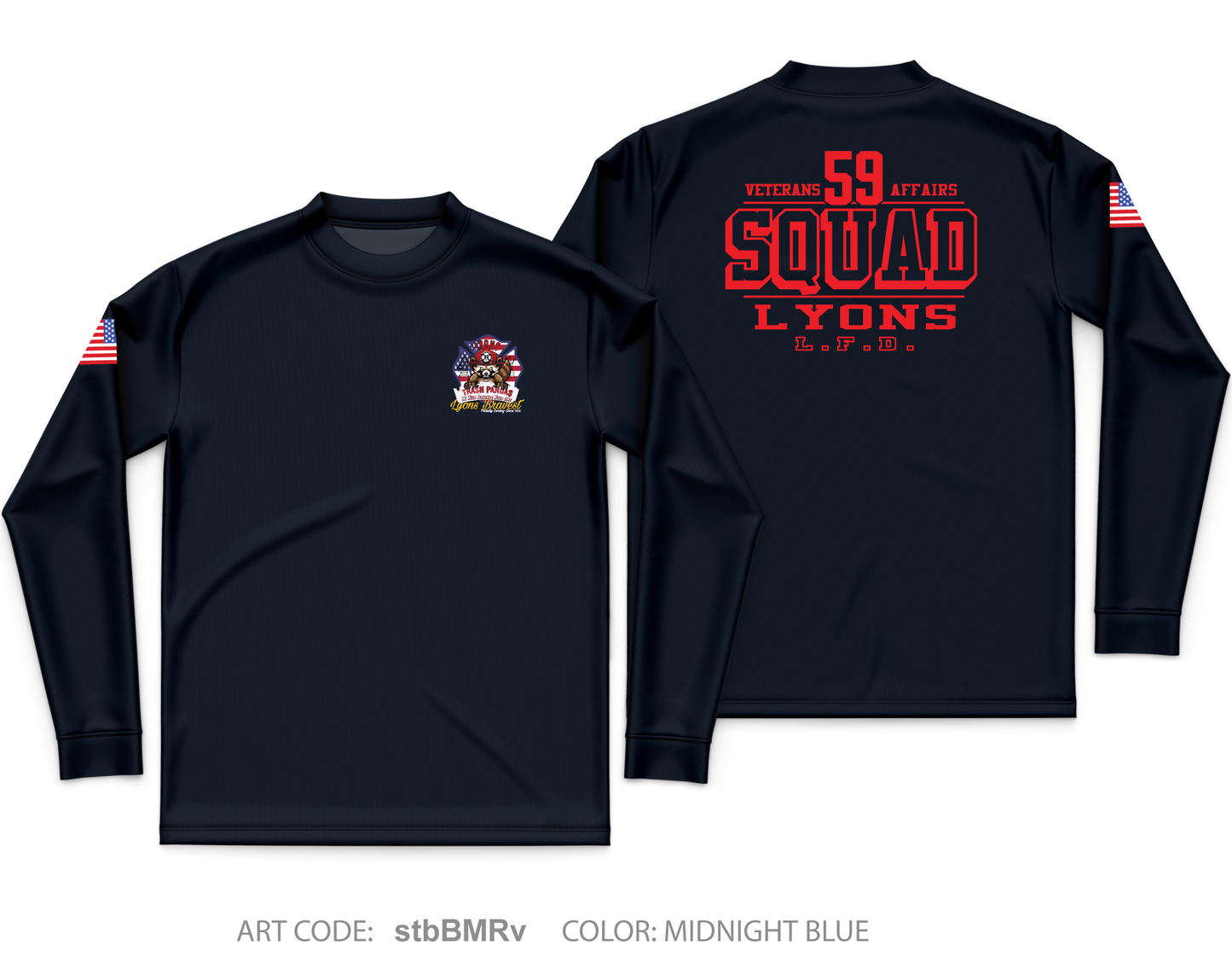 Lyons Fire Department Core Men's LS Performance Tee - stbBMR